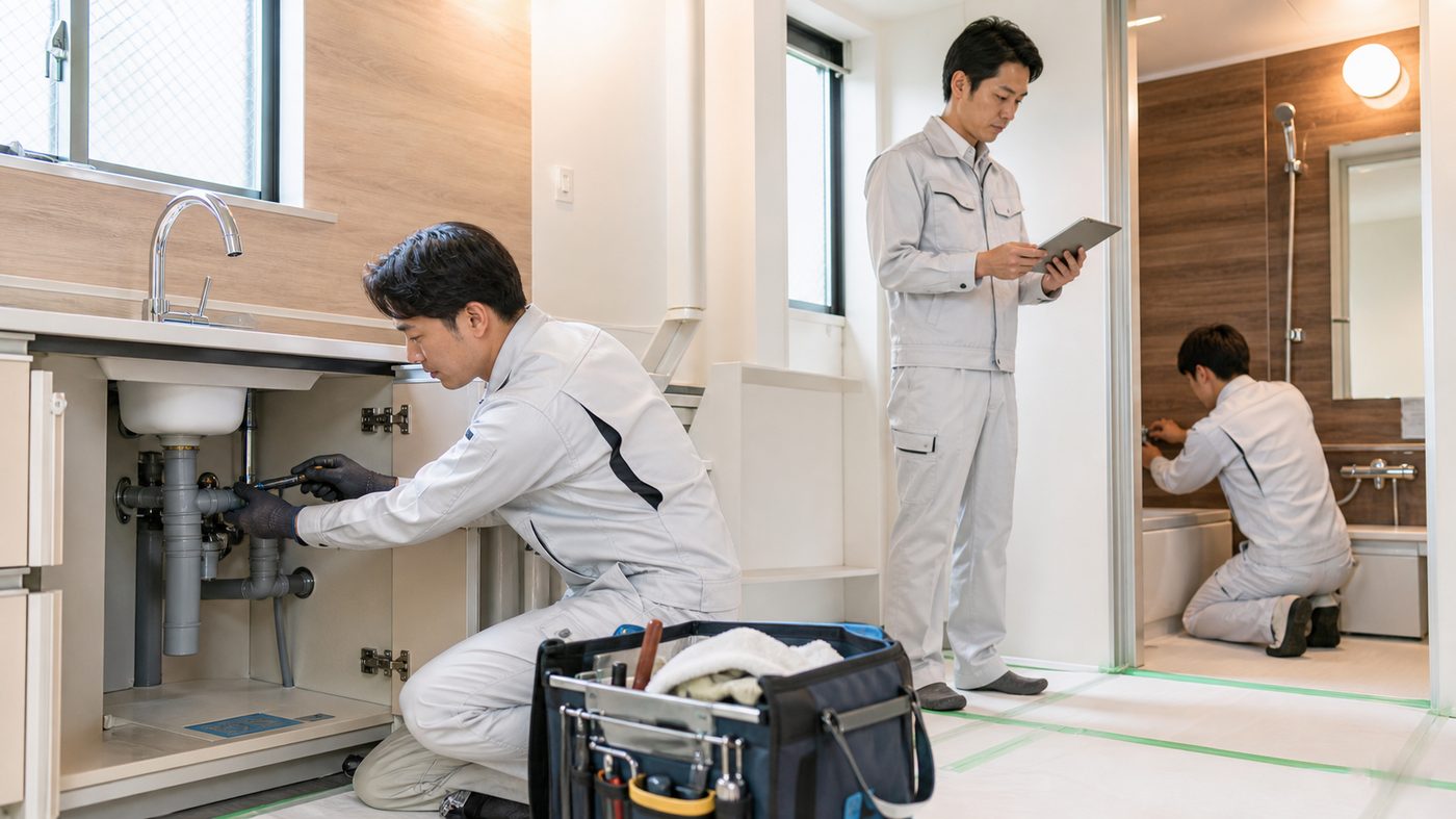 水周り設備施工の現場
